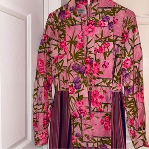 Vintage California Calliope 1960s Deadstock Floral Multicolor Pink/Purple SZ SM
